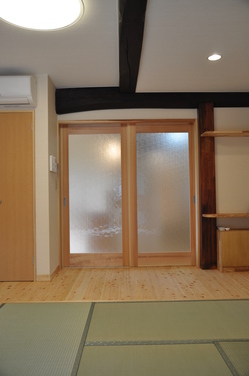 建具を閉めたところ