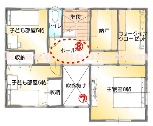 一般的な間取り(2階)