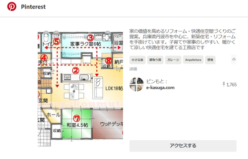 ピンタレスト　家事動線