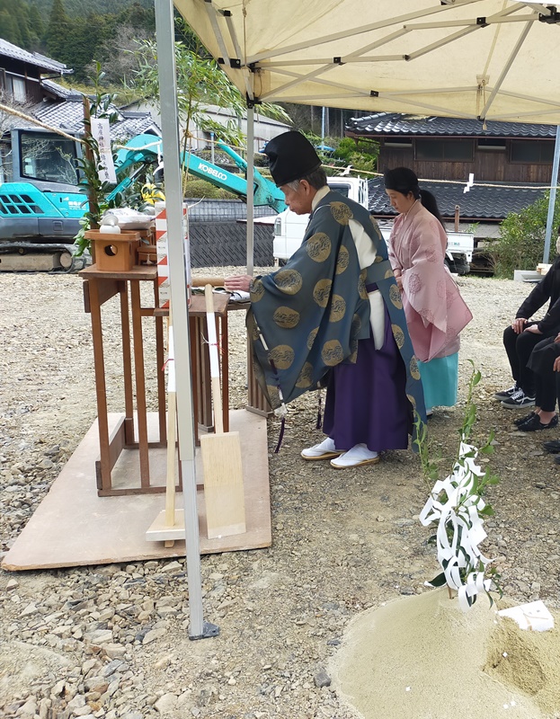 地鎮祭　丹波市　春日工務店