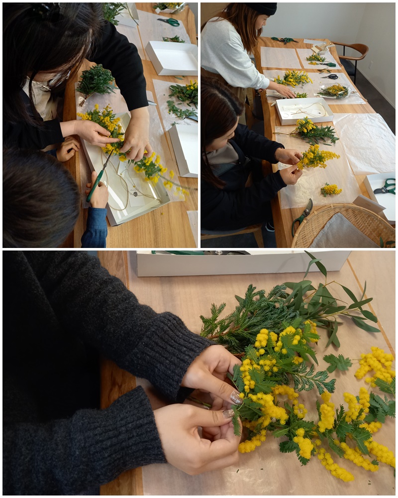 丹波市　丹波篠山市　スモークツリー　スワッグ　ワークショップ　春日工務店　花と緑と雑貨市