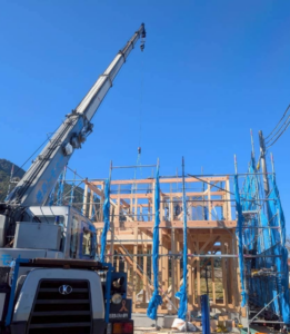 快晴の棟上げ・地鎮祭