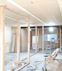 店舗の改修工事中