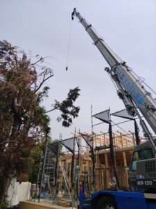 大工さんウキウキの休憩コーナー