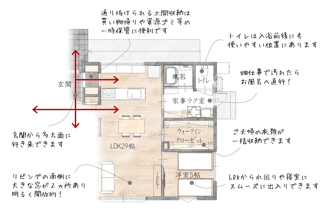 春日工務店　間取り　平屋　完成見学会　丹波市